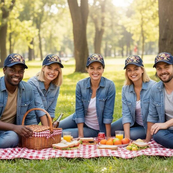Vintage Retro Baseball Cap Adjustable Patriotic Hat Classic Style Fashion - Picture 5 of 7